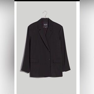 Madewell Plus Softdrape Relaxed Blazer Black Size 2X